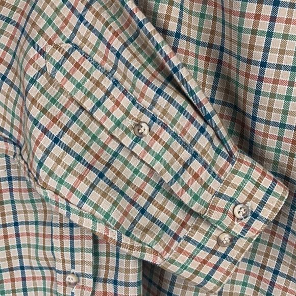 Countess Mara Gingham Plaid Button Up Blouse Size Medium - Picture 3 of 7